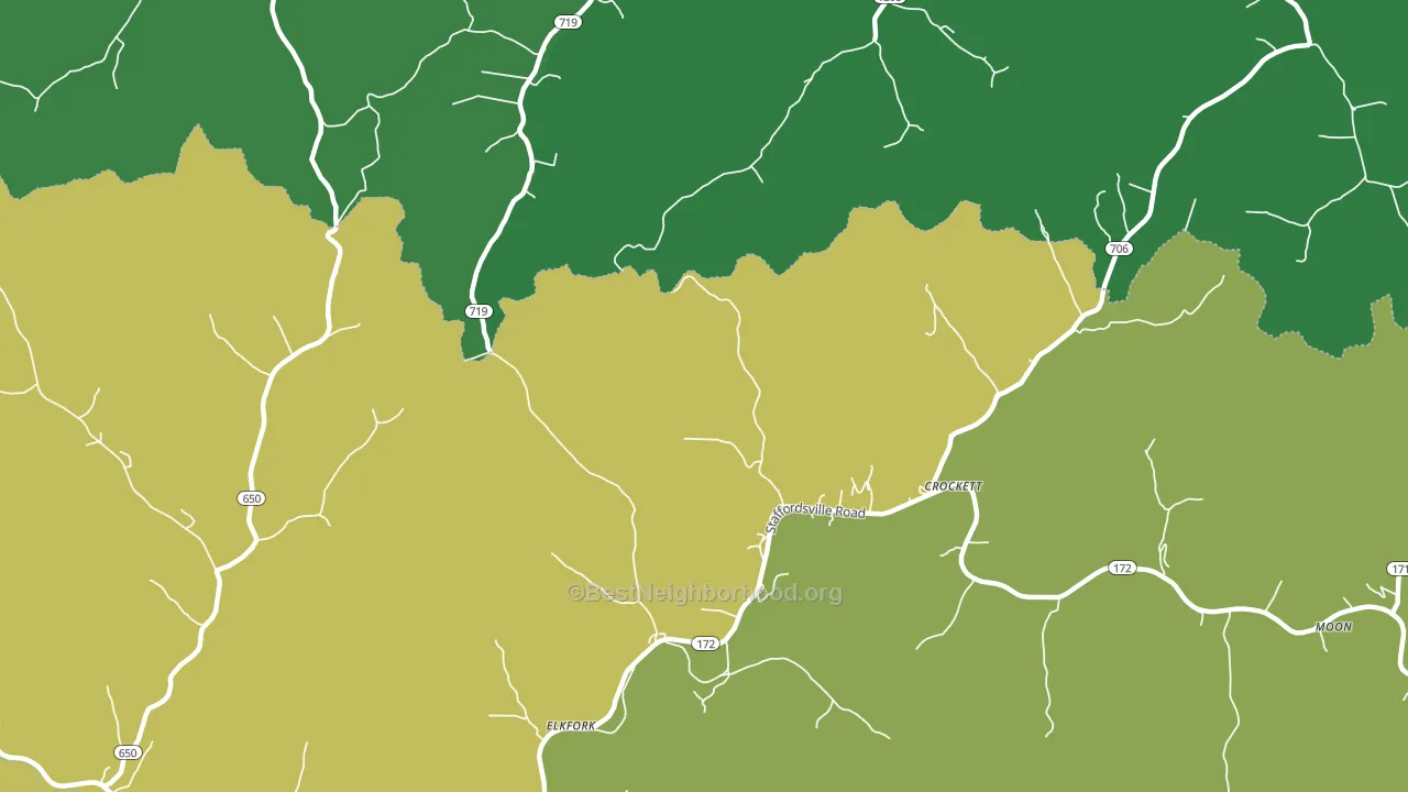 Crockett, KY block-group voter-turnout map