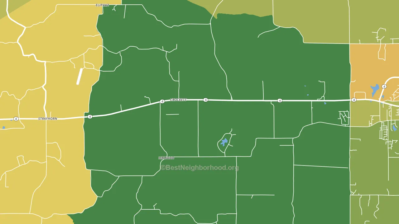 Crockett, MS block-group voter-turnout map