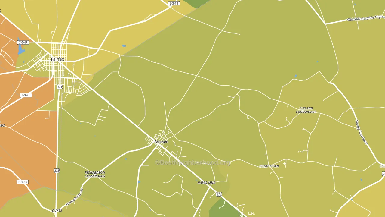 Crocketville, SC block-group voter-turnout map