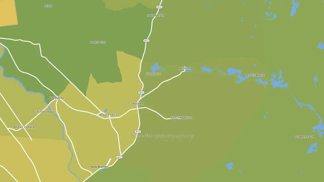 Croghan, NY block-group voter-turnout map