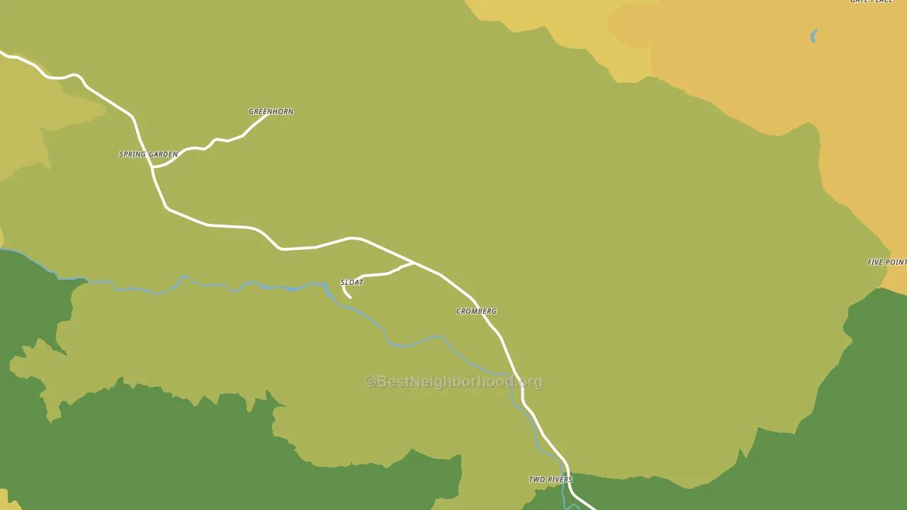 Cromberg, CA block-group voter-turnout map