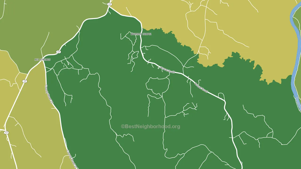 Cromwell, AL block-group voter-turnout map