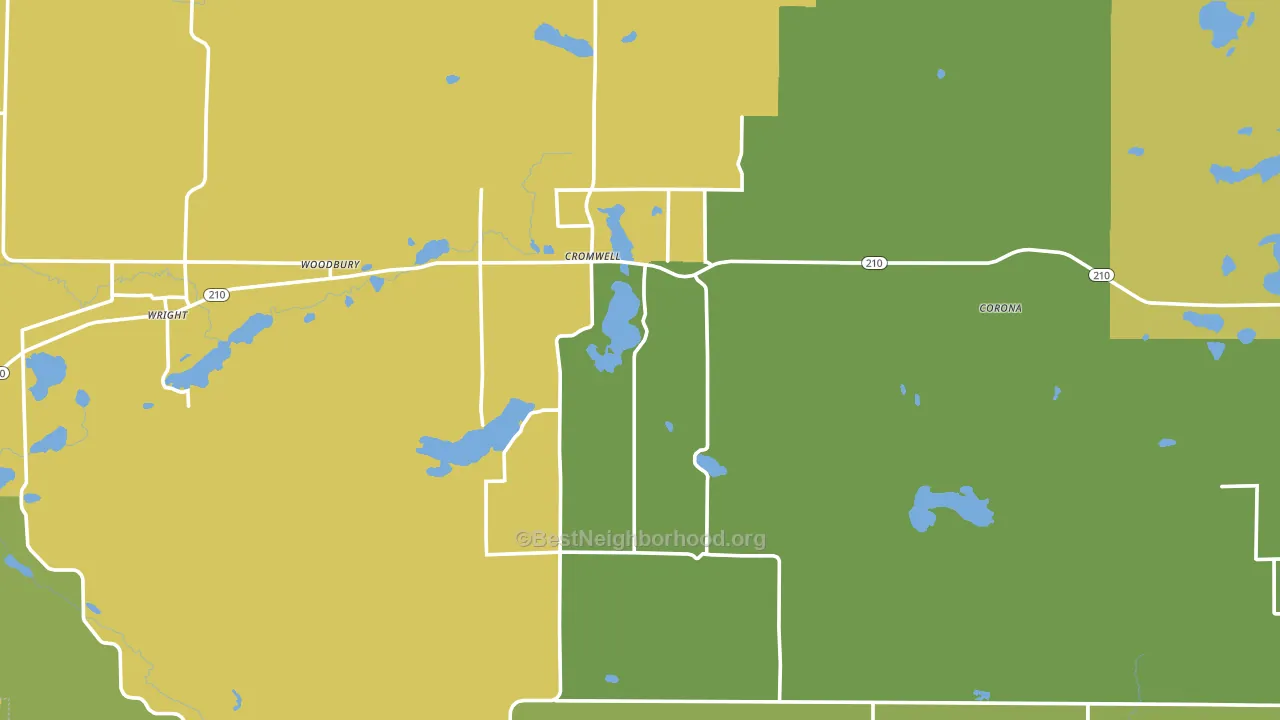 Cromwell, MN block-group voter-turnout map
