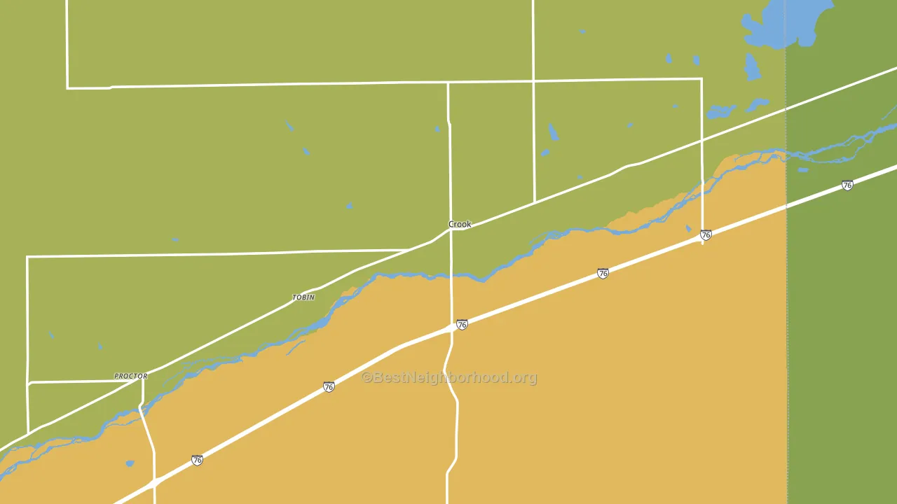 Crook, CO block-group voter-turnout map