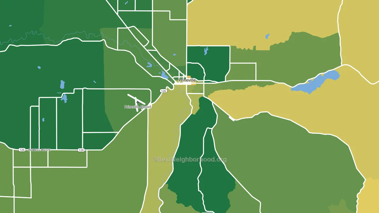 Crook County, OR block-group voter-turnout map