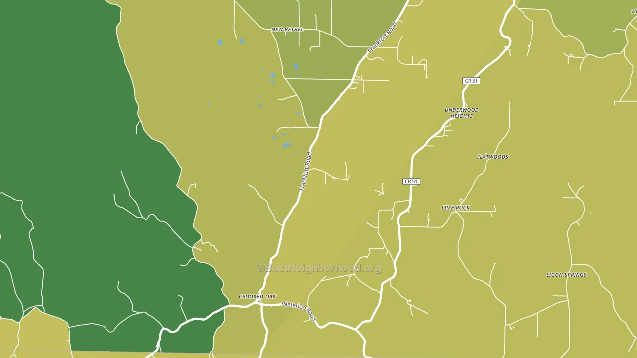 Crooked Oak, AL block-group voter-turnout map