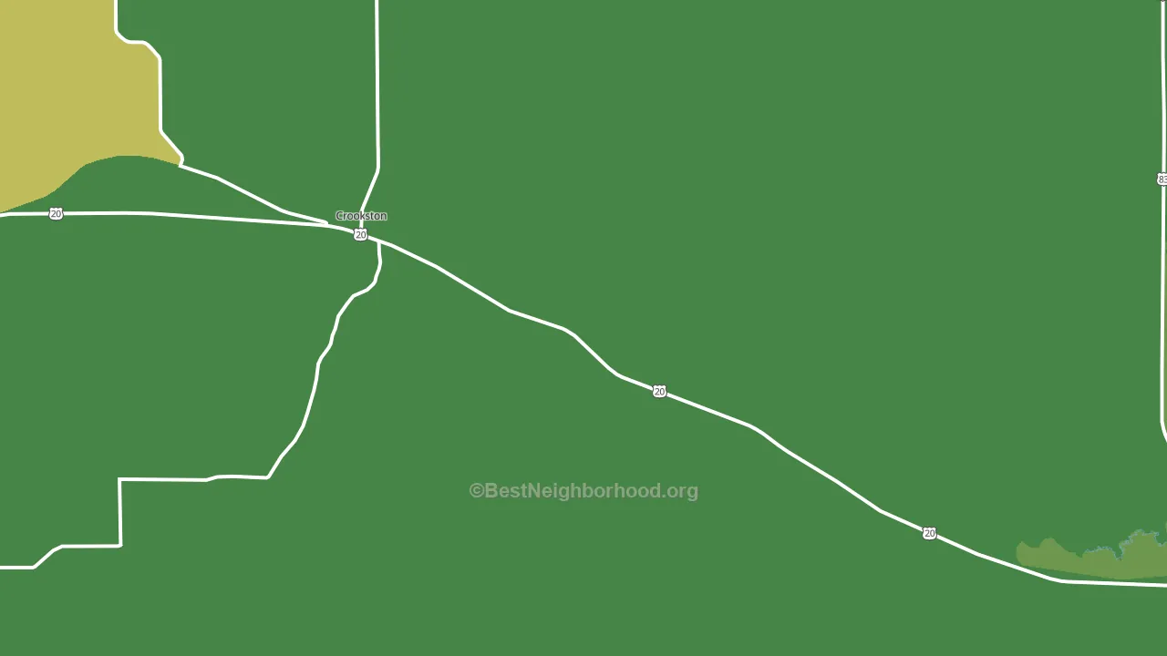 Crookston, NE block-group voter-turnout map