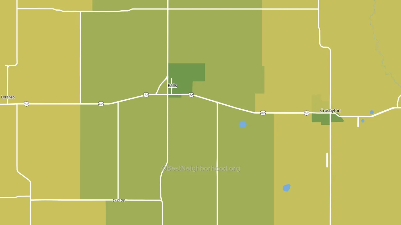 Crosby County, TX block-group voter-turnout map