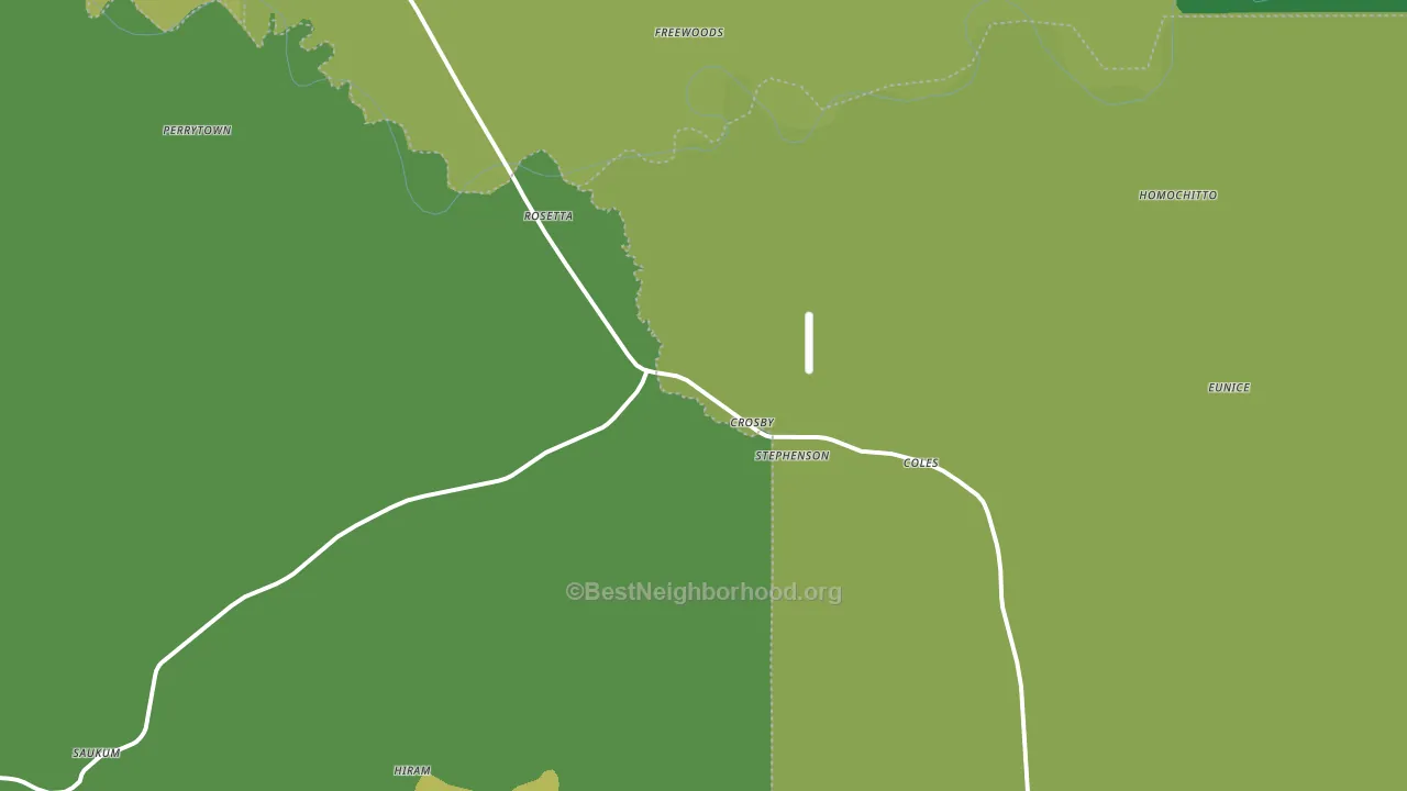 Crosby, MS block-group voter-turnout map