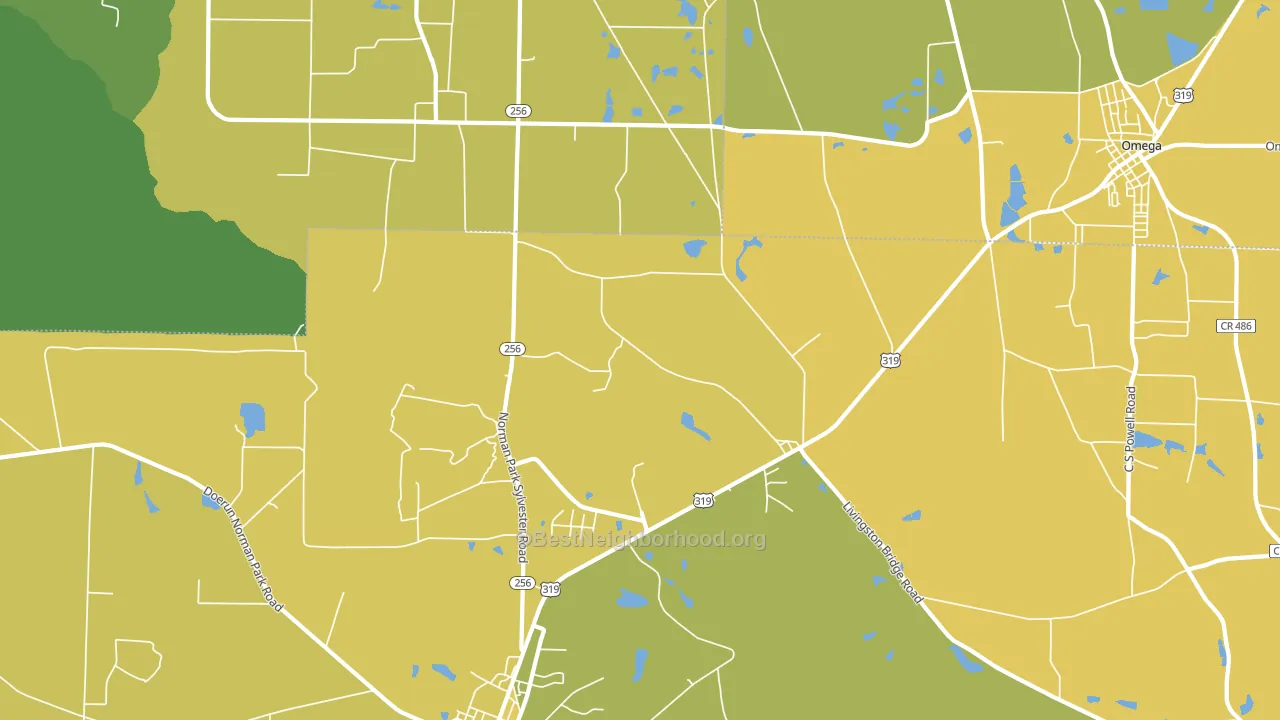 Crosland, GA block-group voter-turnout map