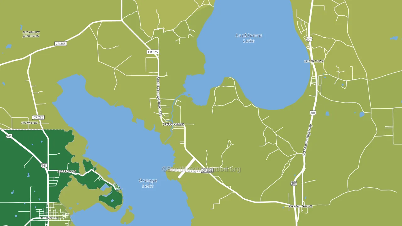Cross Creek, FL block-group voter-turnout map
