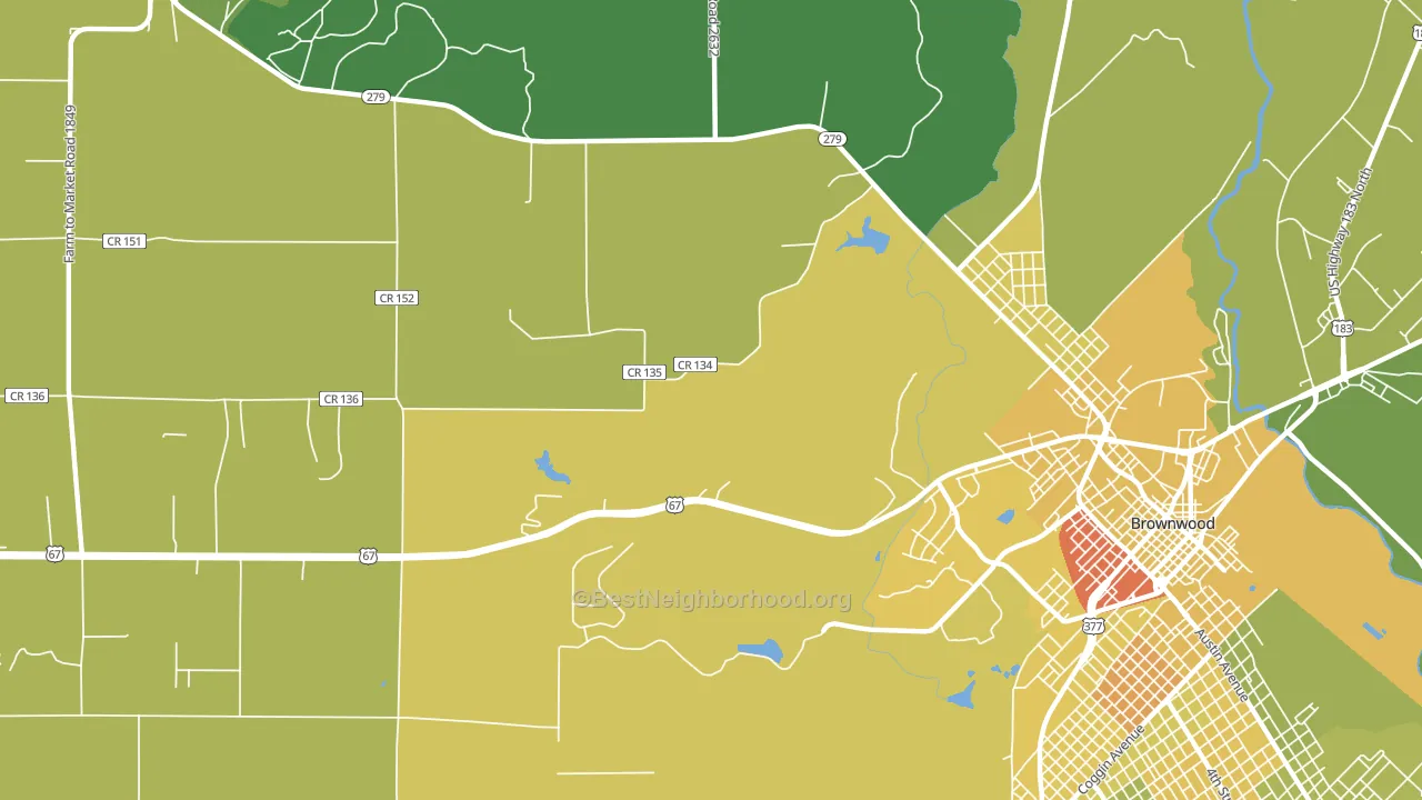 Cross Cut, TX block-group voter-turnout map