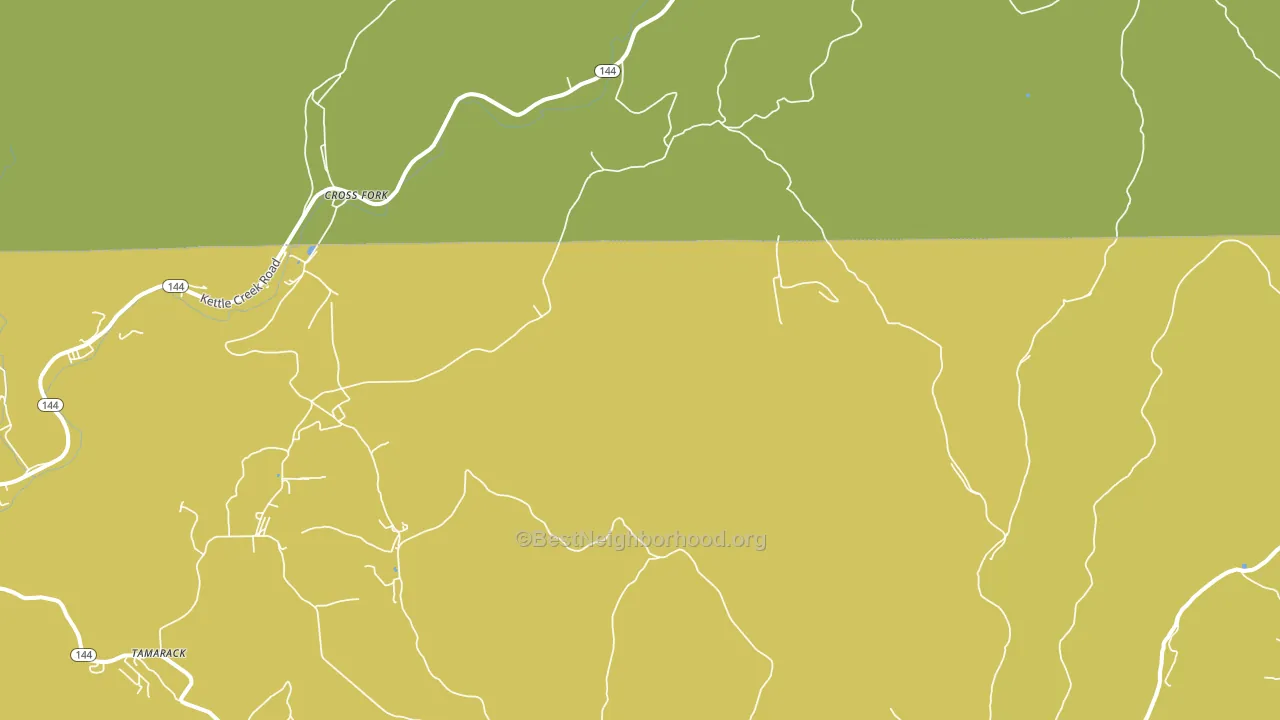 Cross Fork, PA block-group voter-turnout map