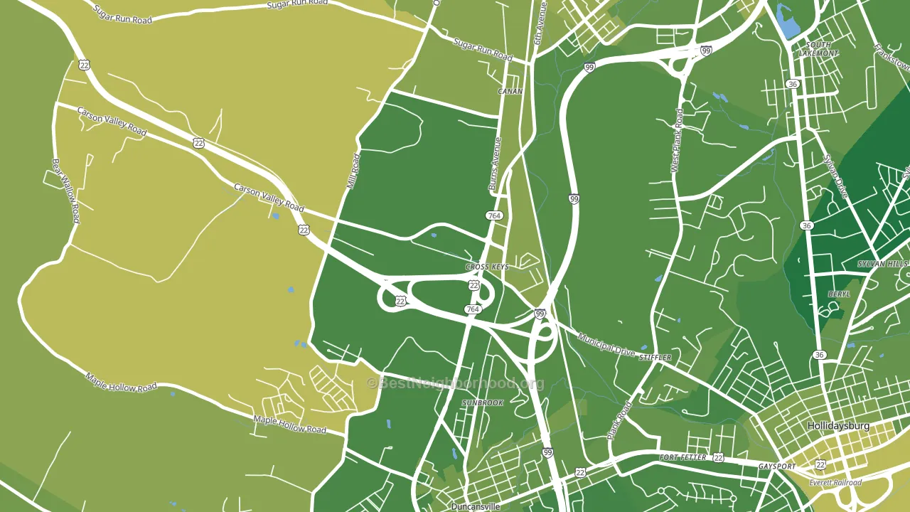 Cross Keys, PA block-group voter-turnout map