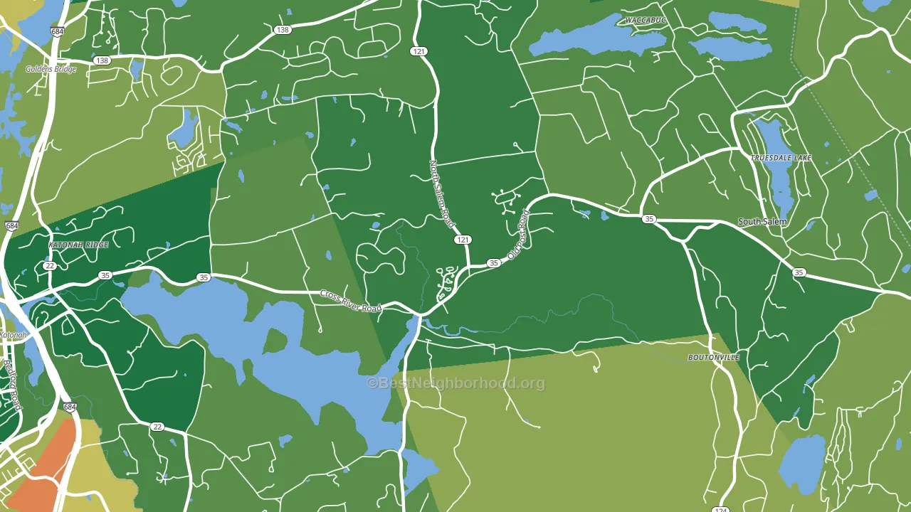 Cross River, NY block-group voter-turnout map