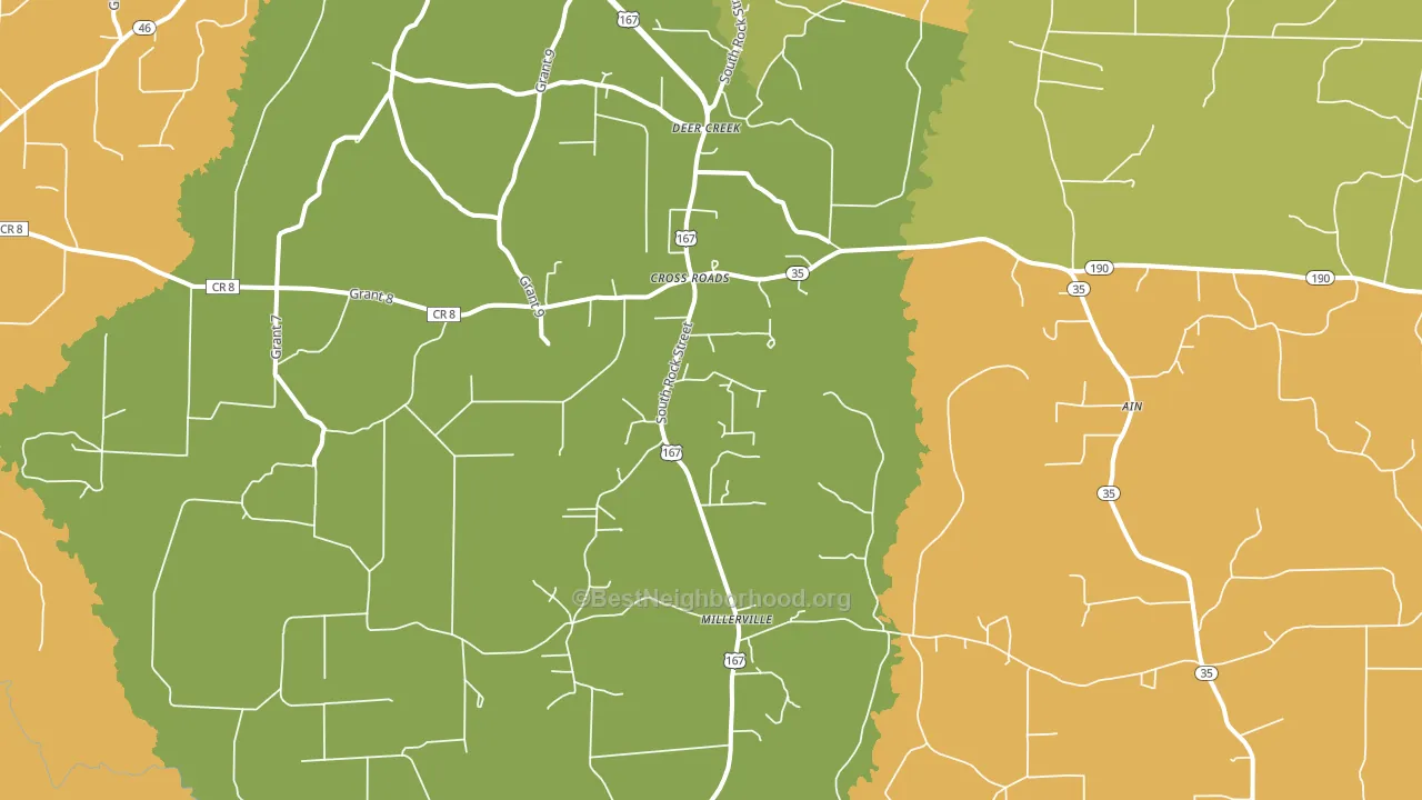 Cross Roads, AR block-group voter-turnout map