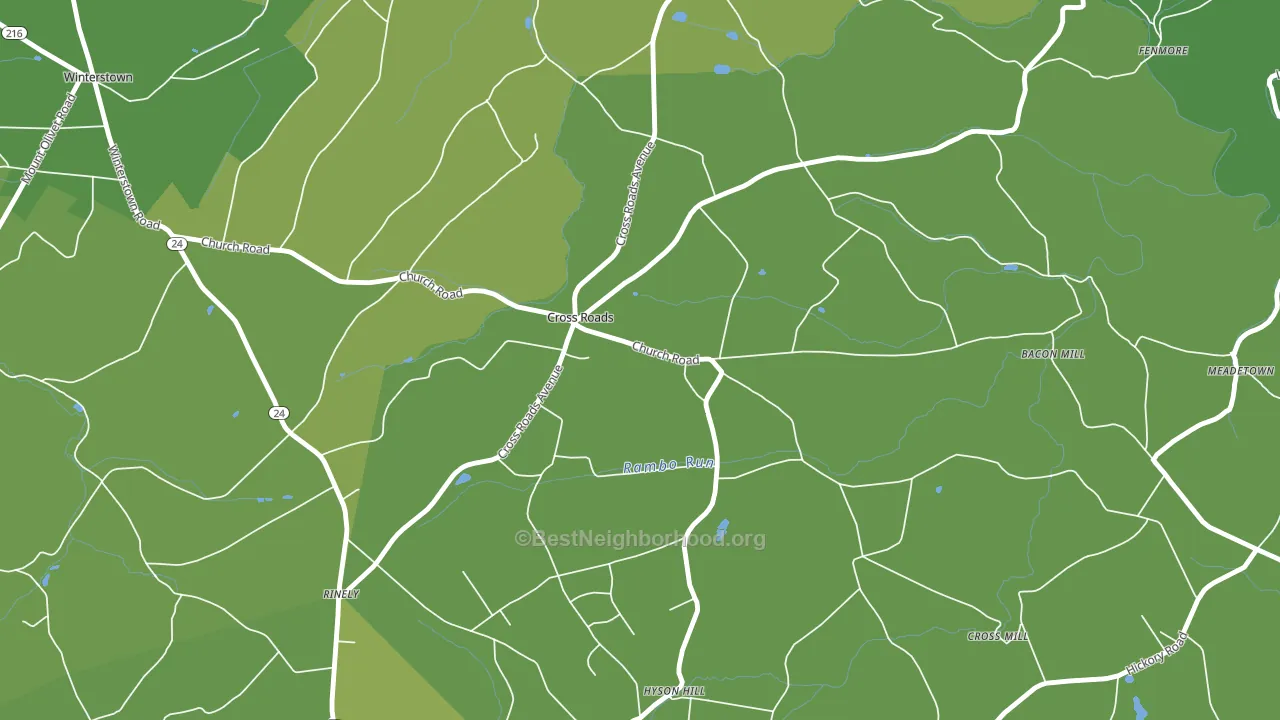 Cross Roads, PA block-group voter-turnout map