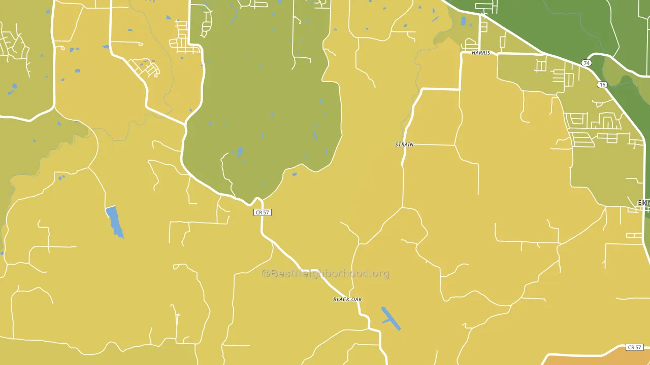 Crosses, AR block-group voter-turnout map