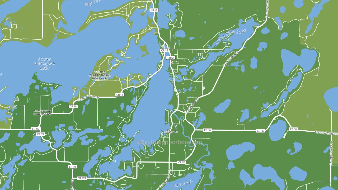 Crosslake, MN block-group voter-turnout map