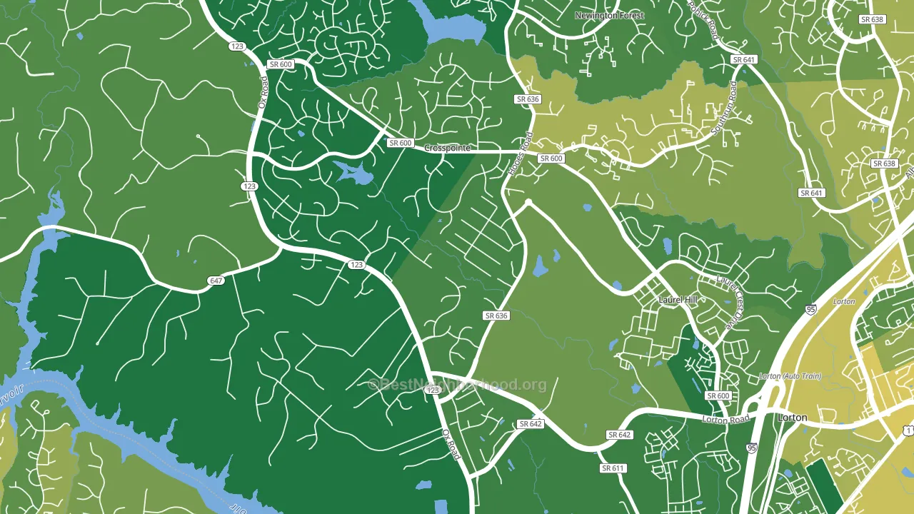 Crosspointe, VA block-group voter-turnout map