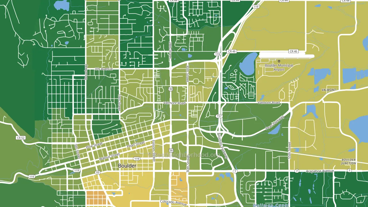 Crossroads, Boulder, CO block-group voter-turnout map
