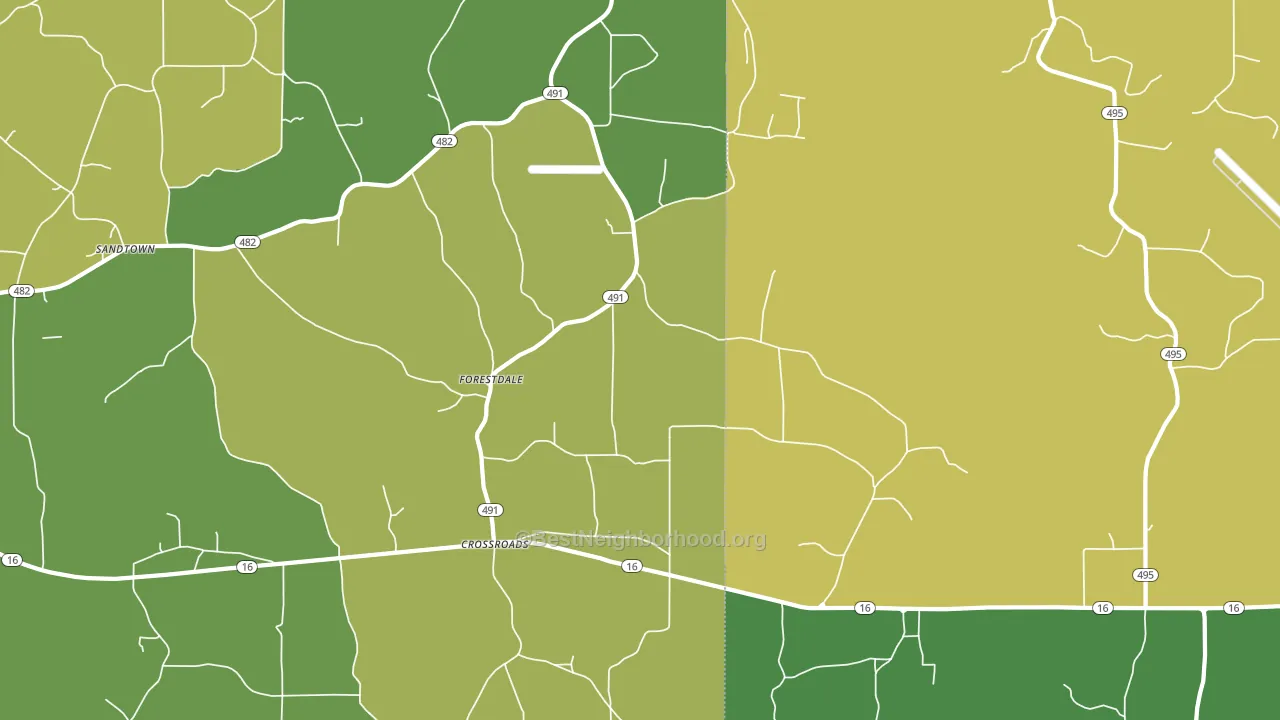 Crossroads, MS block-group voter-turnout map