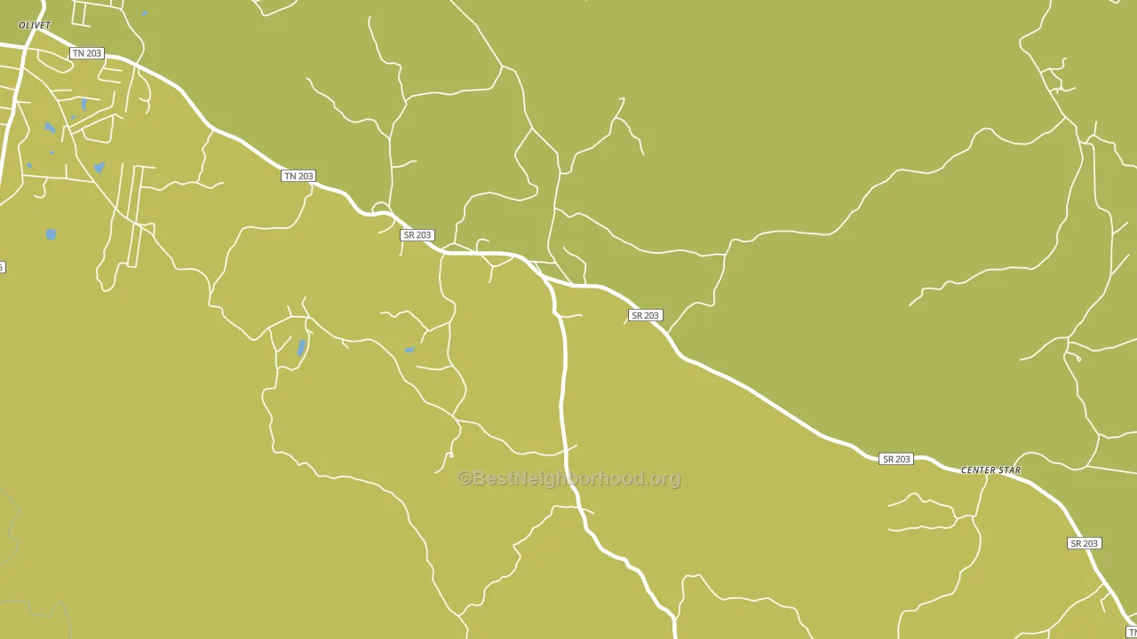 Crossroads, TN block-group voter-turnout map