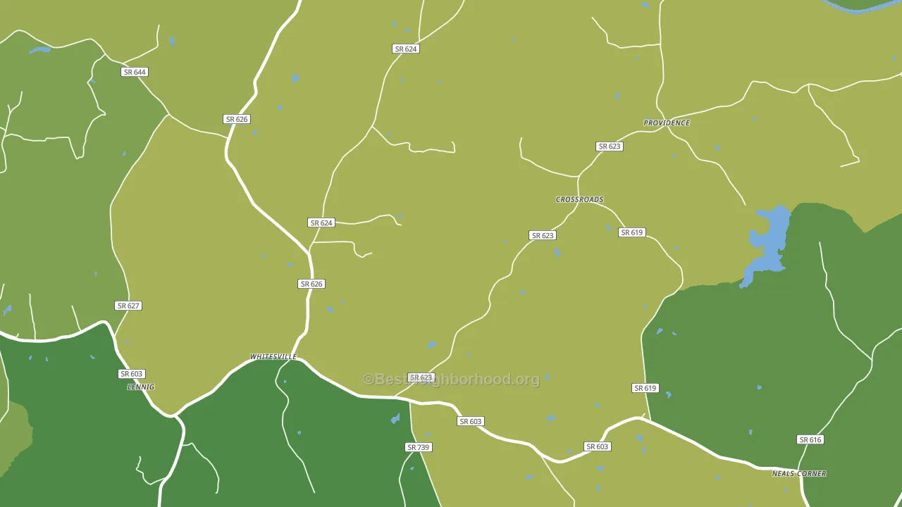 Crossroads, VA block-group voter-turnout map