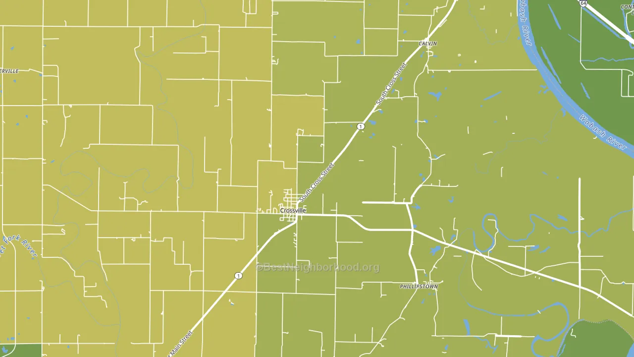 Crossville, IL block-group voter-turnout map