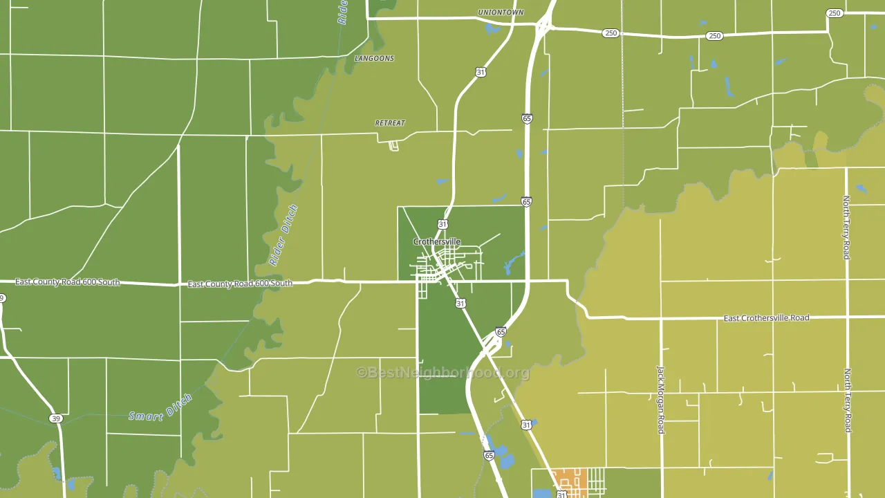 Crothersville, IN block-group voter-turnout map