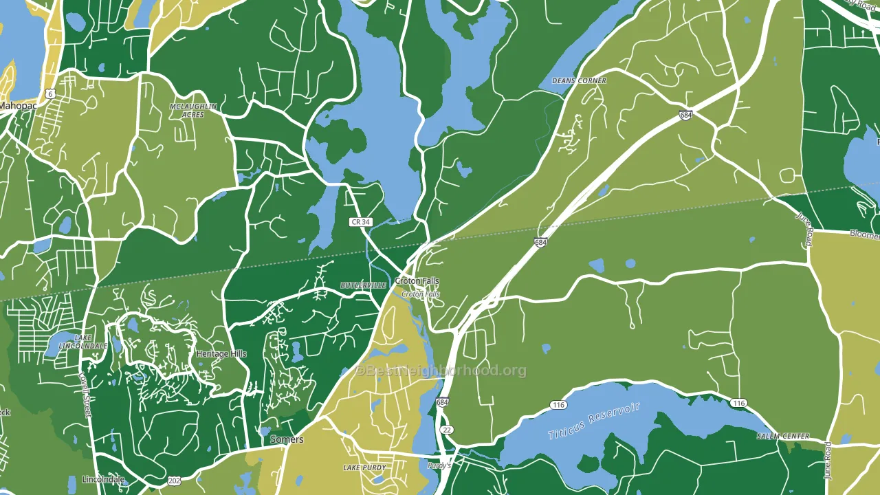 Croton Falls, NY block-group voter-turnout map