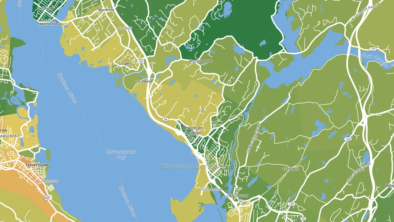 Croton On Hudson, NY block-group voter-turnout map