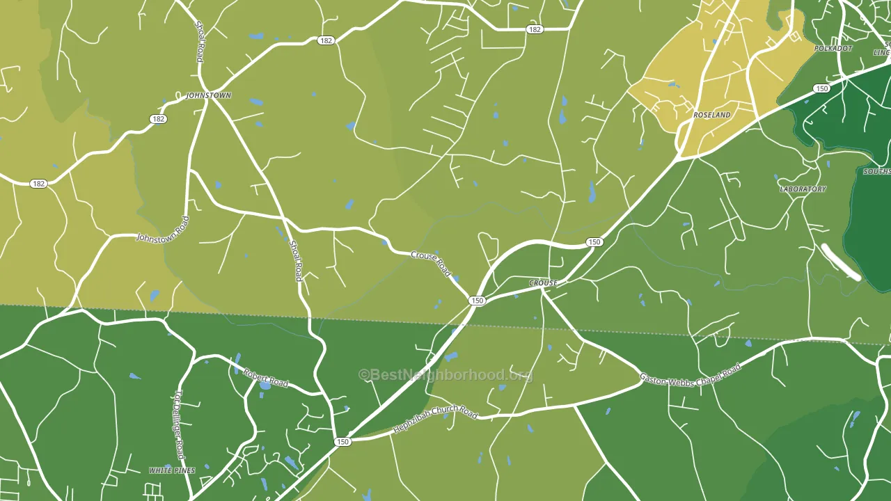 Crouse, NC block-group voter-turnout map