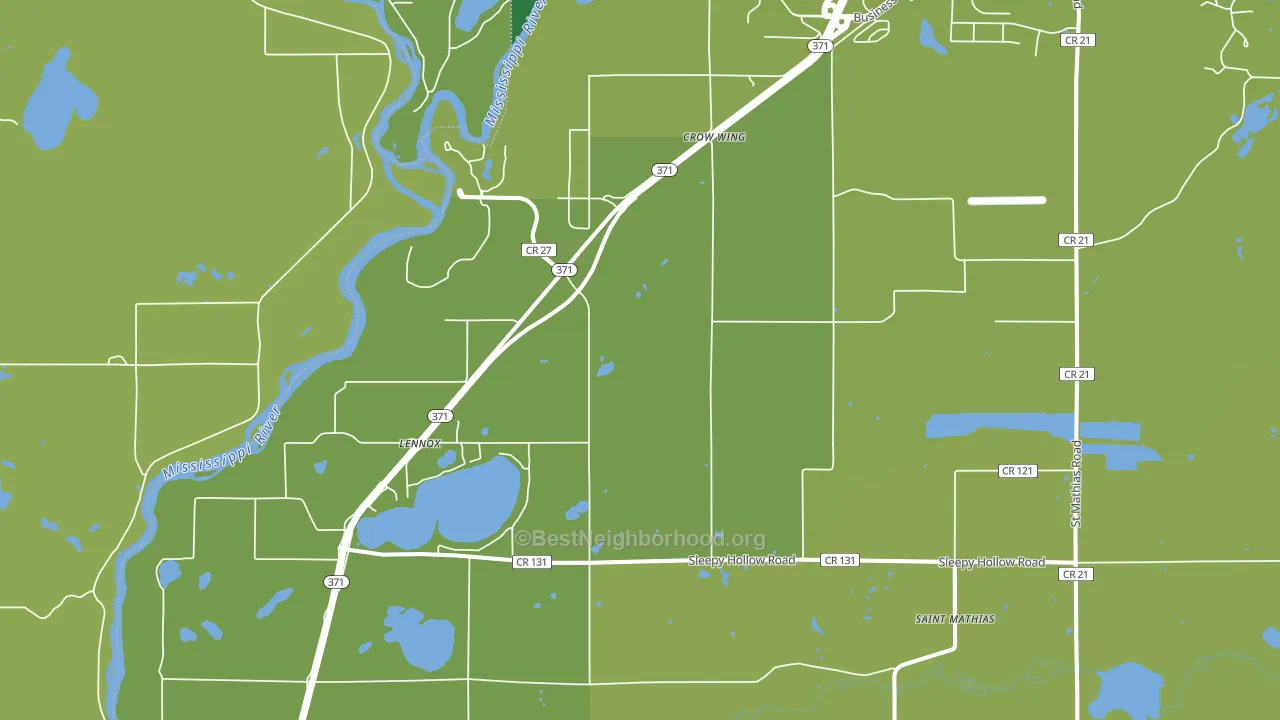 Crow Wing, MN block-group voter-turnout map
