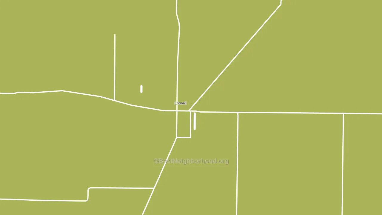 Crowell, TX block-group voter-turnout map