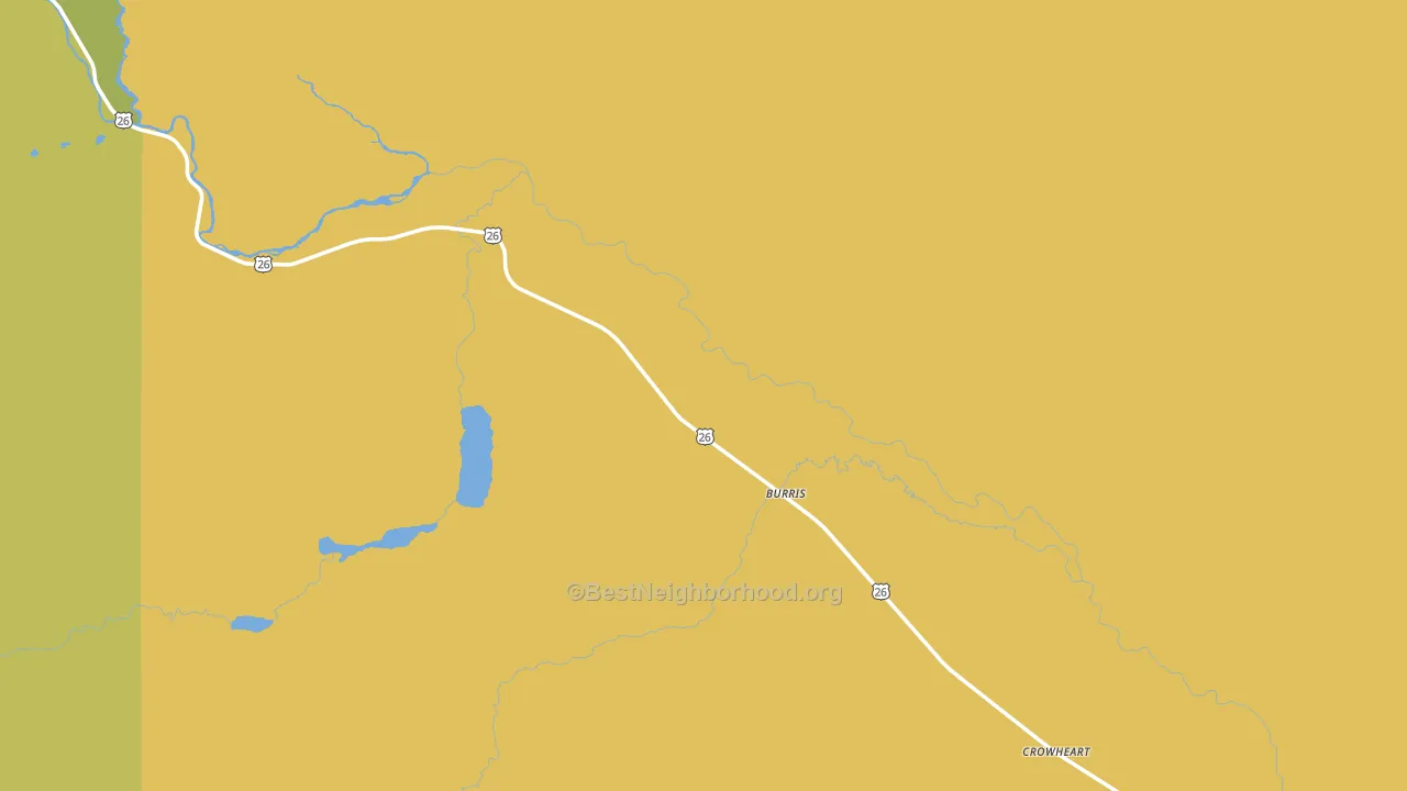 Crowheart, WY block-group voter-turnout map