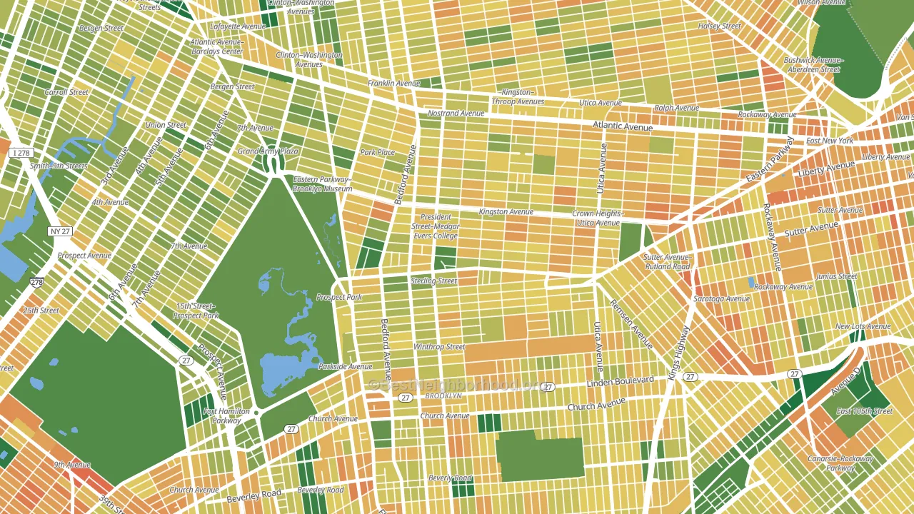 Crown Heights, Brooklyn, NY block-group voter-turnout map