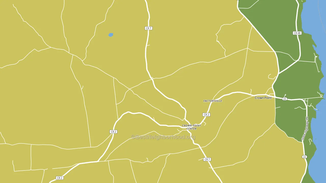 Crown Point Center, NY block-group voter-turnout map