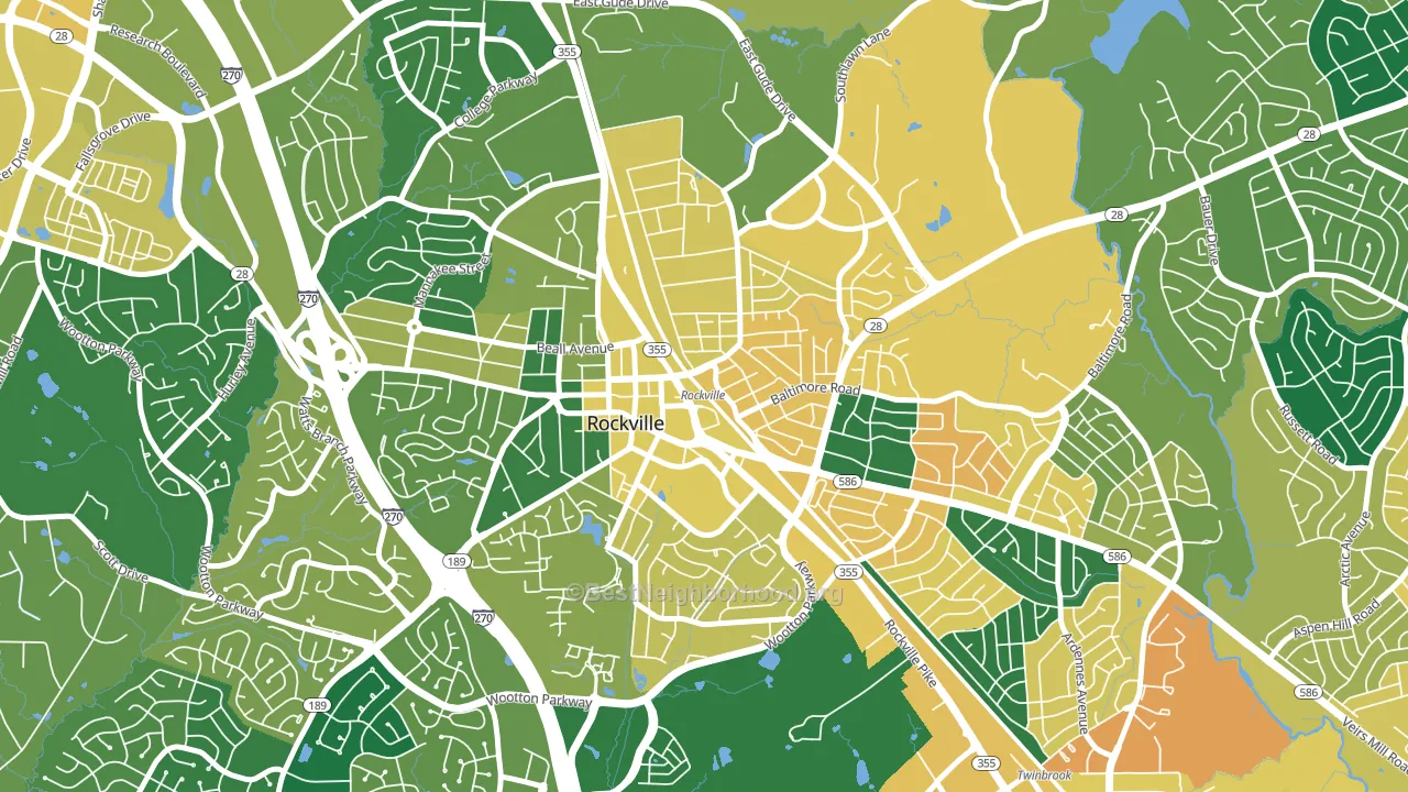 Croydon Park, Rockville, MD block-group voter-turnout map