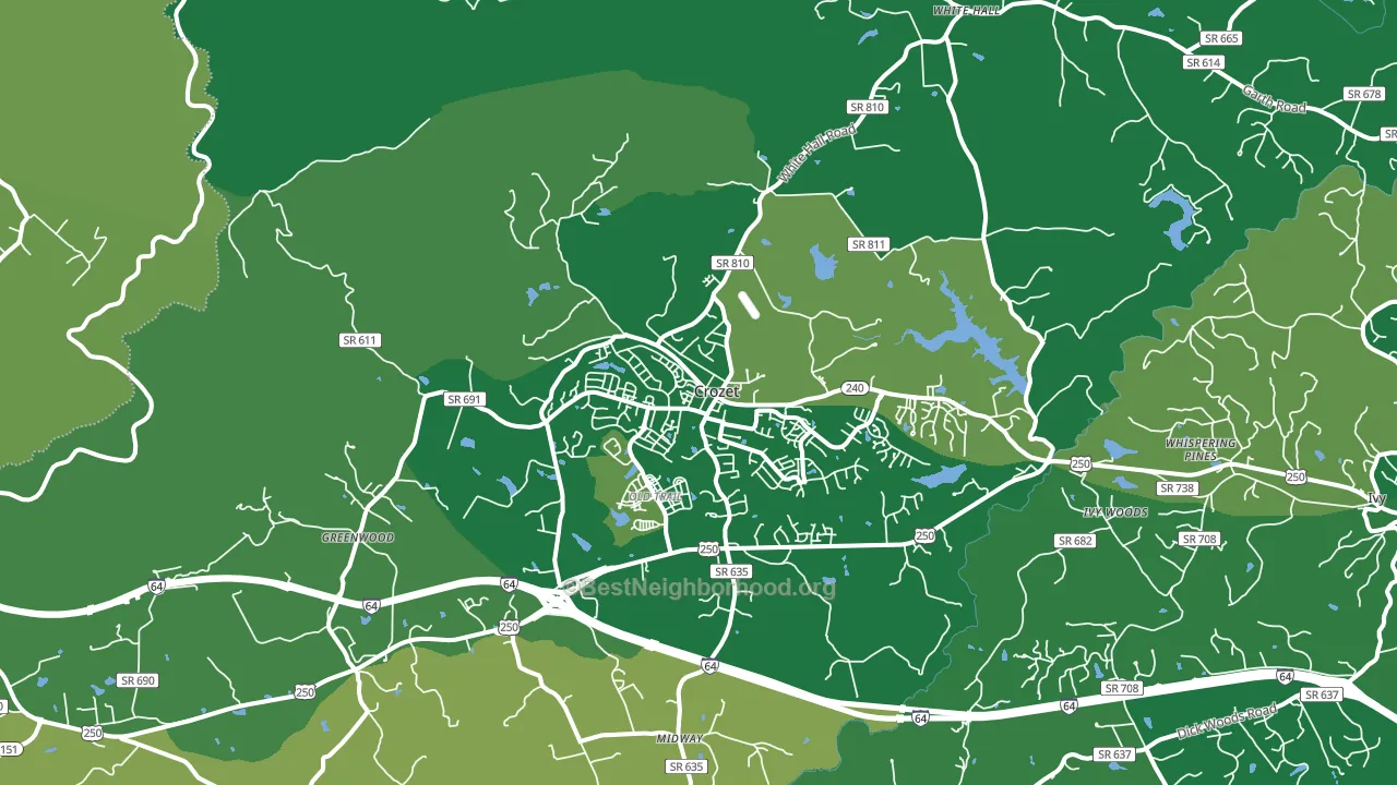 Crozet, VA block-group voter-turnout map