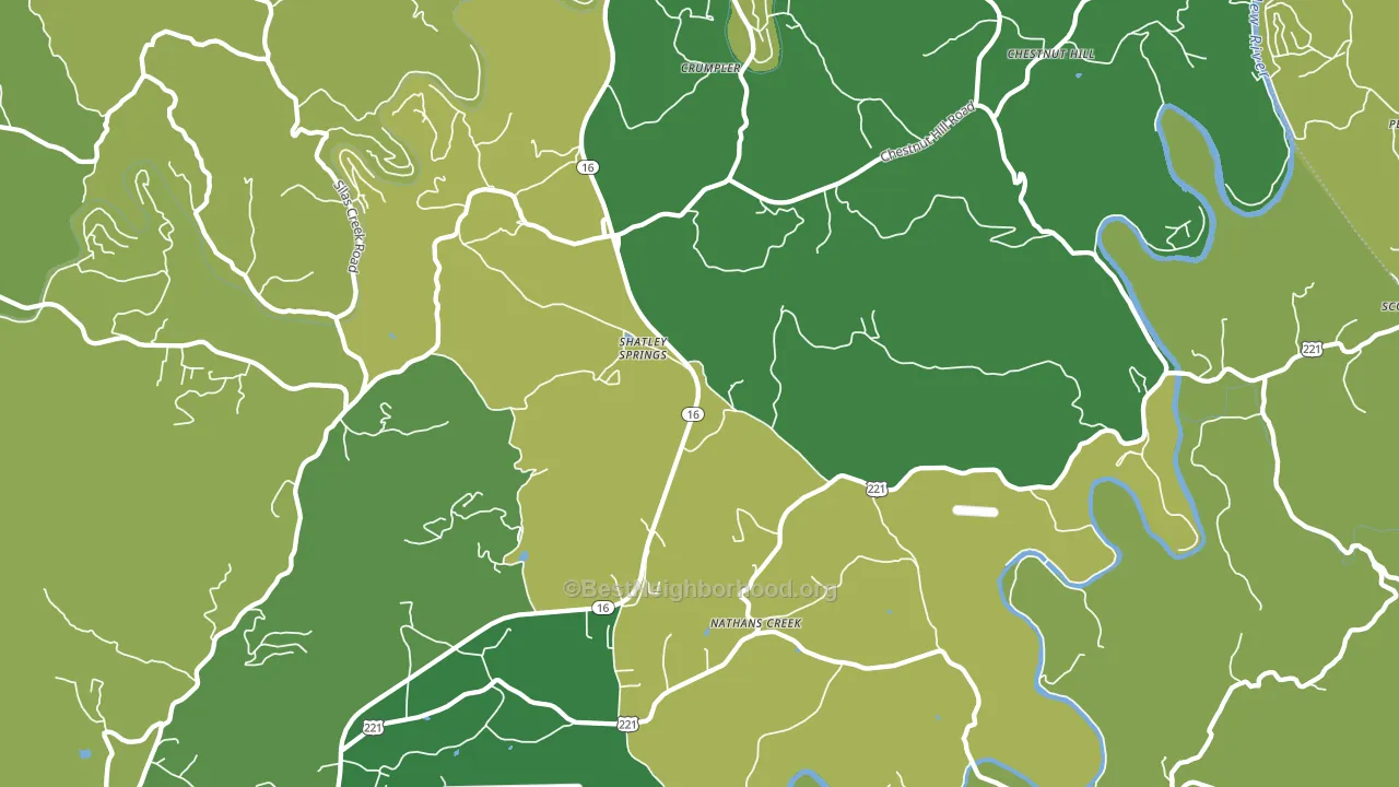 Crumpler, NC block-group voter-turnout map