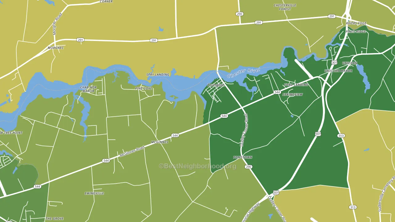 Crumpton, MD block-group voter-turnout map