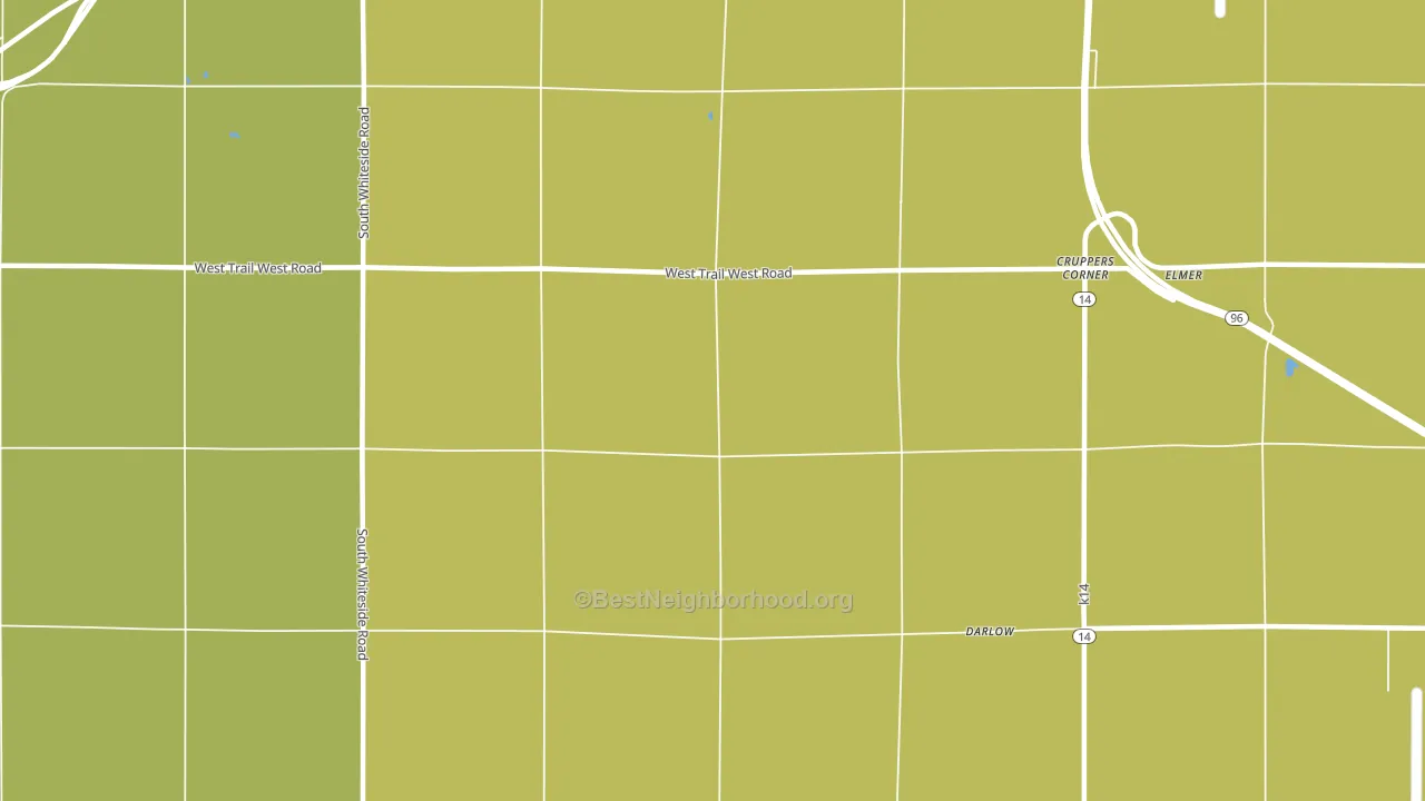 Cruppers Corner, KS block-group voter-turnout map