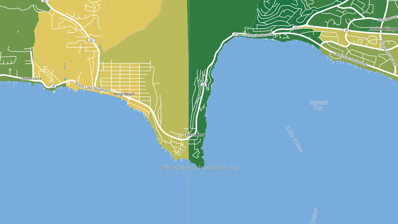 Crystal Bay, NV block-group voter-turnout map