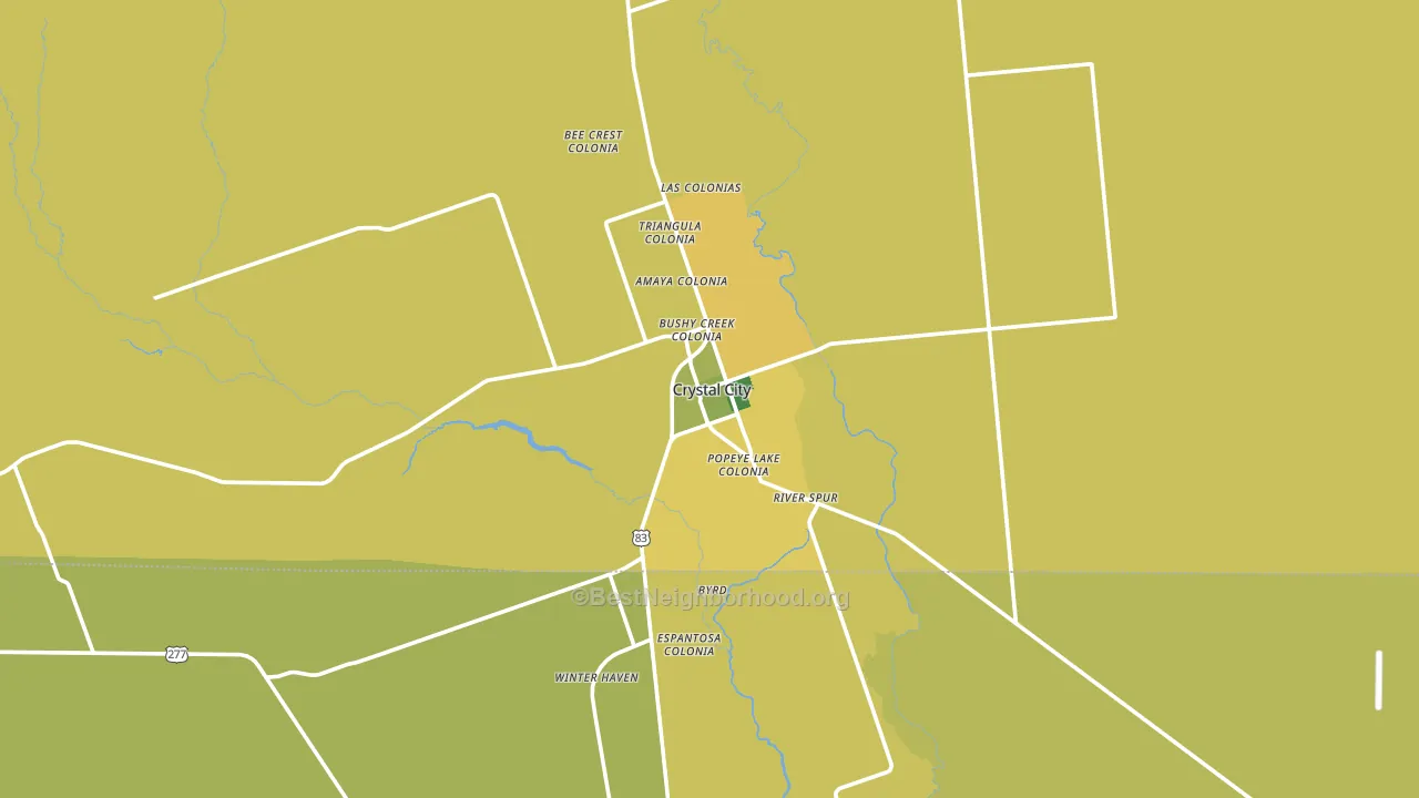 Crystal City, TX block-group voter-turnout map