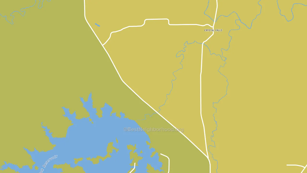 Crystal Falls, TX block-group voter-turnout map