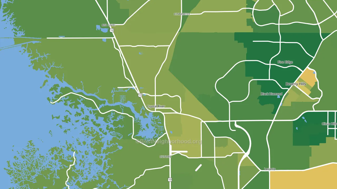 Crystal River, FL block-group voter-turnout map