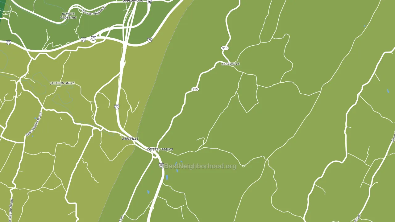 Crystal Spring, PA block-group voter-turnout map