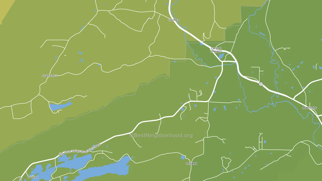 Crystal Springs, GA block-group voter-turnout map