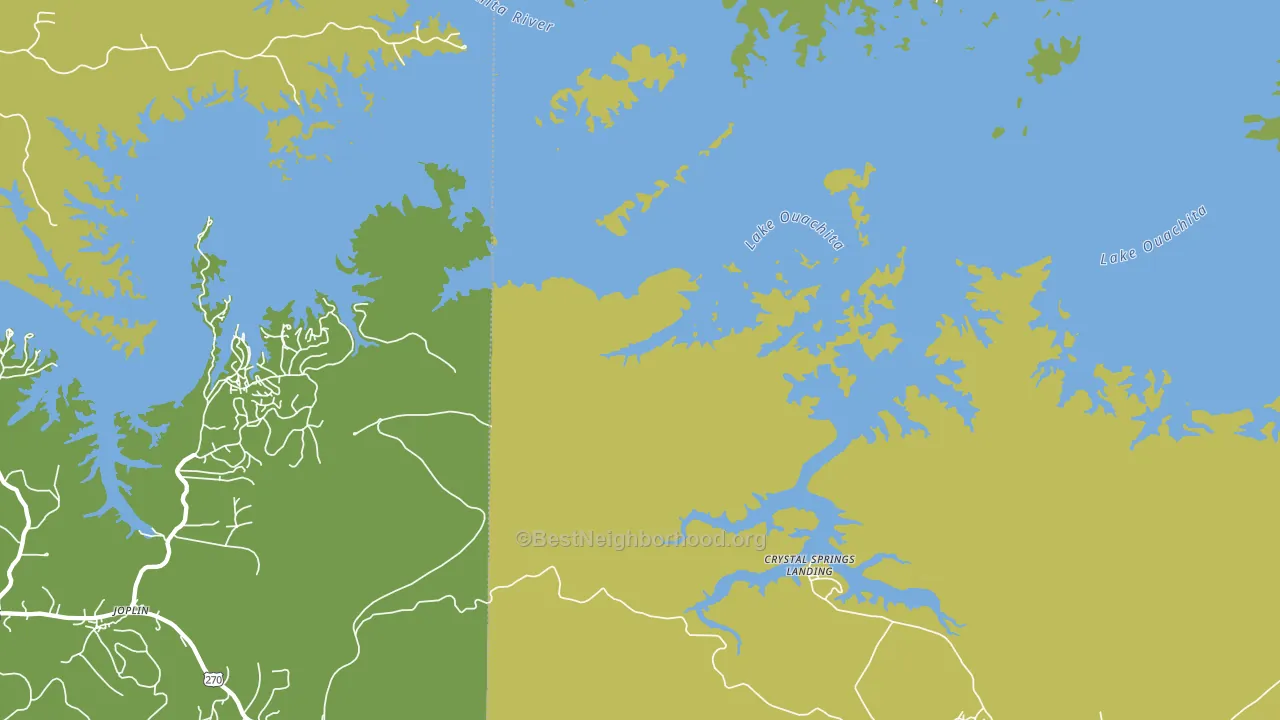 Crystal Springs Landing, AR block-group voter-turnout map